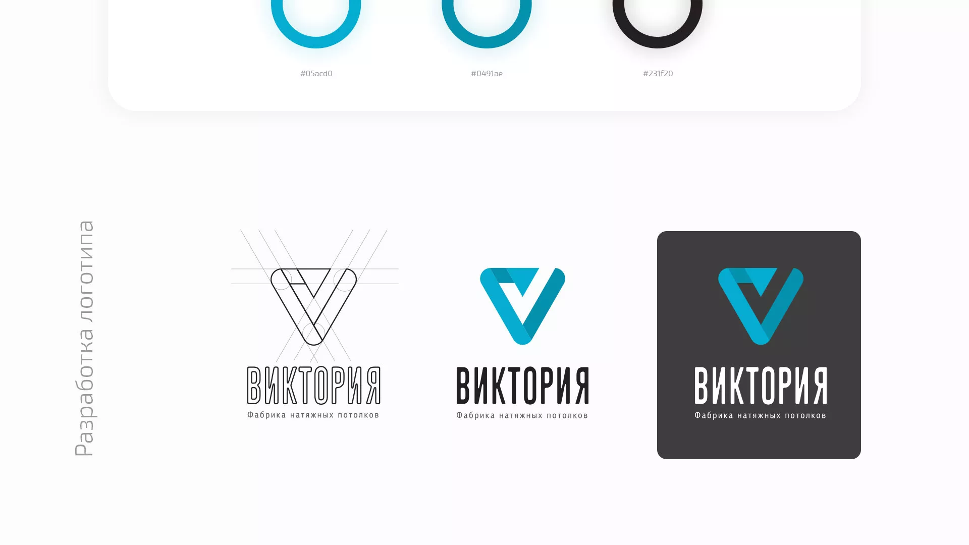 Разработка фирменного стиля компании по продаже и установке натяжных потолков в Ломоносове